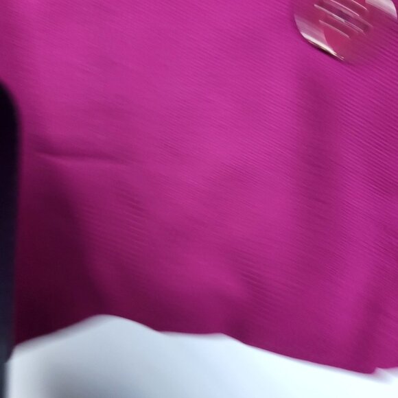 Dialogue Jacket Women's Plus 1X Hot Pink 3/4 Sleeve Large Buttons - Picture 4 of 8